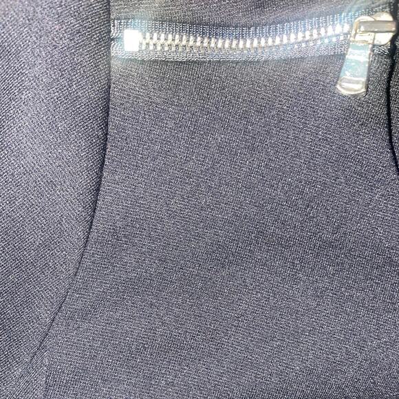 Ann Taylor Black Blouse With Silver Zipper Detailed Shoulder - Picture 6 of 8